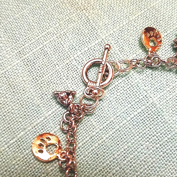 Bracelet charm dog Crystal silver gold plate New - Picture 4 of 4